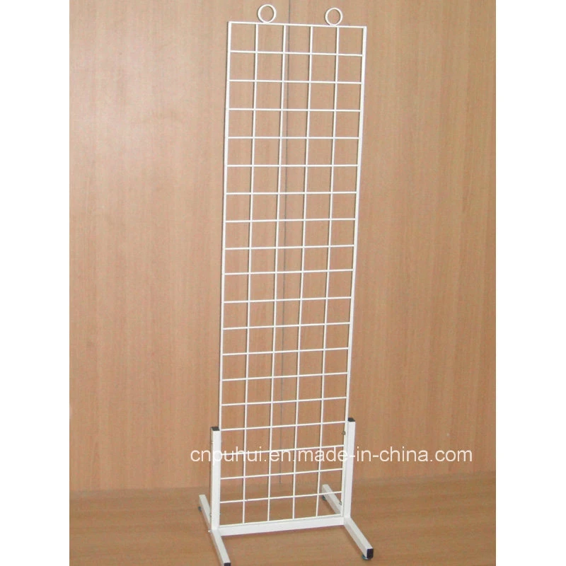 Floor Standing Metal Tube Steel Grid Wall Store Display Rack (PHY310)