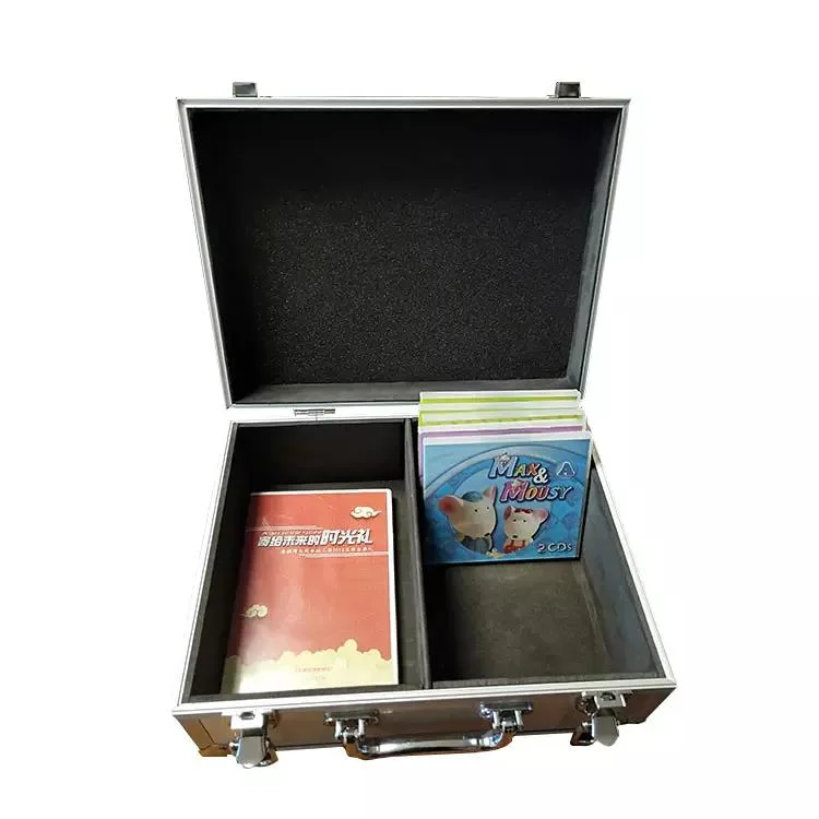 Cost Effective Aluminum Case Customized White DVD Case Easy to Carry Suitcase