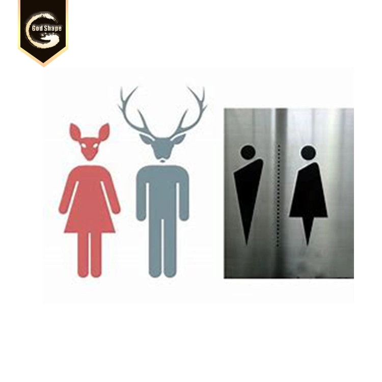 Gent Toilet Restroom Door Plate Sign Plaque for Wayfinding -0419L