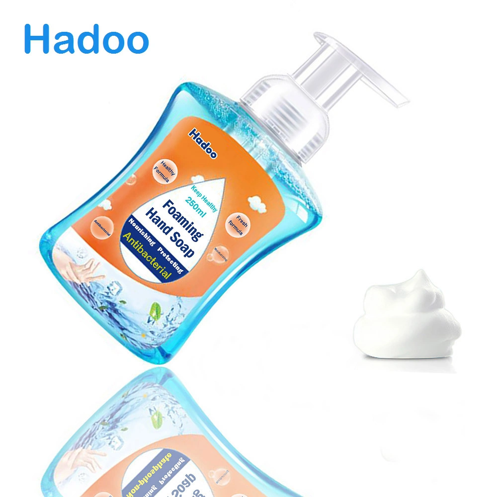 Private Label 300ml Mild Cleaning Flower Hand Soap Plastic Packaging White Flower Foam Soaps