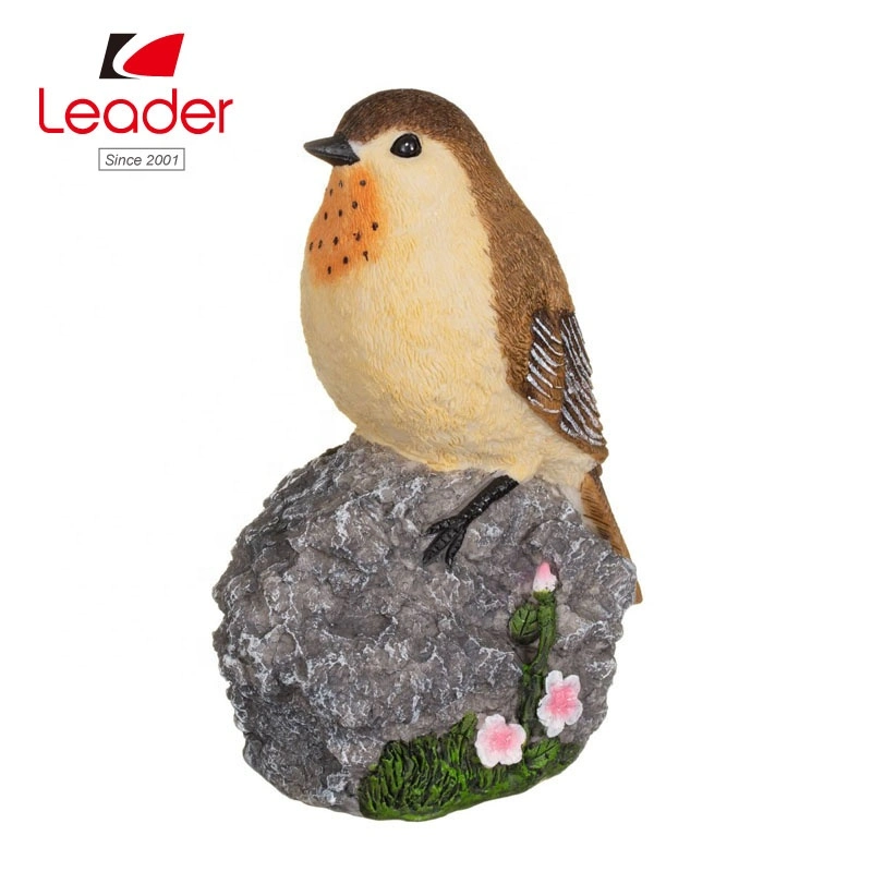 Produits de décoration de jardin en résine de l'artisanat fait main réaliste des statues d'oiseaux