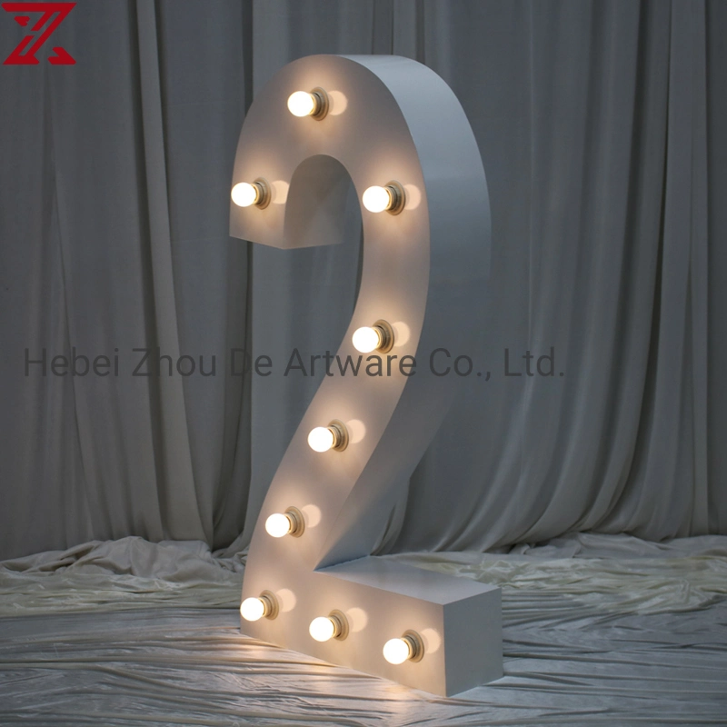 Custom Different Size LED Alphanumeric Lamp Wedding Party Stage Background Proposal Decoration