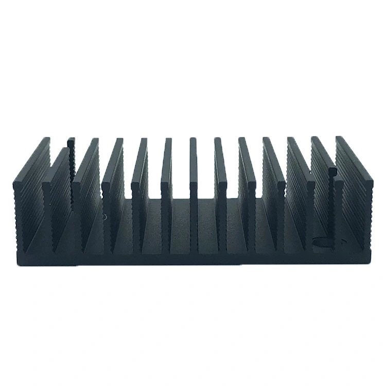 Hot Sale High Density CNC Machining Anodized Sandblasting Black Oxide Aluminum Profile High Tooth Radiator Electronic Appliance CPU Cooling Aluminum Radiator