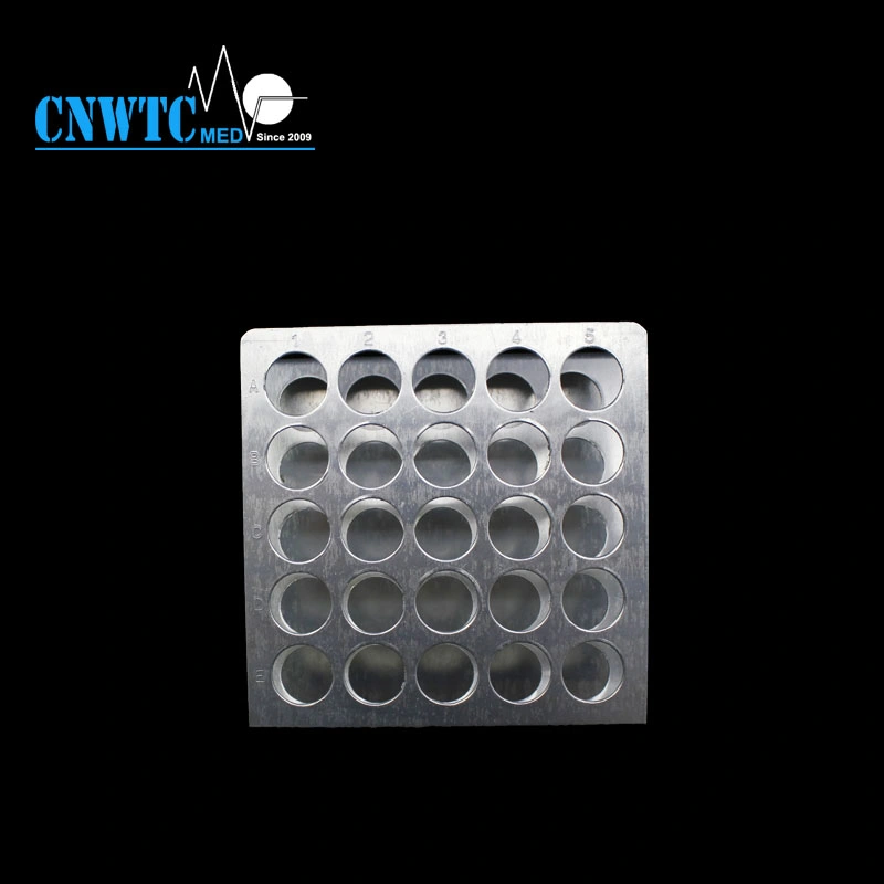 Medical Multi-Use 25-Well Z Shape Metal Stainless Steel Test Tube Rack