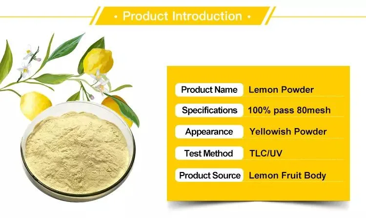 100% Natural Water Soluable Instant Spray Dried Lemon Extract Powder