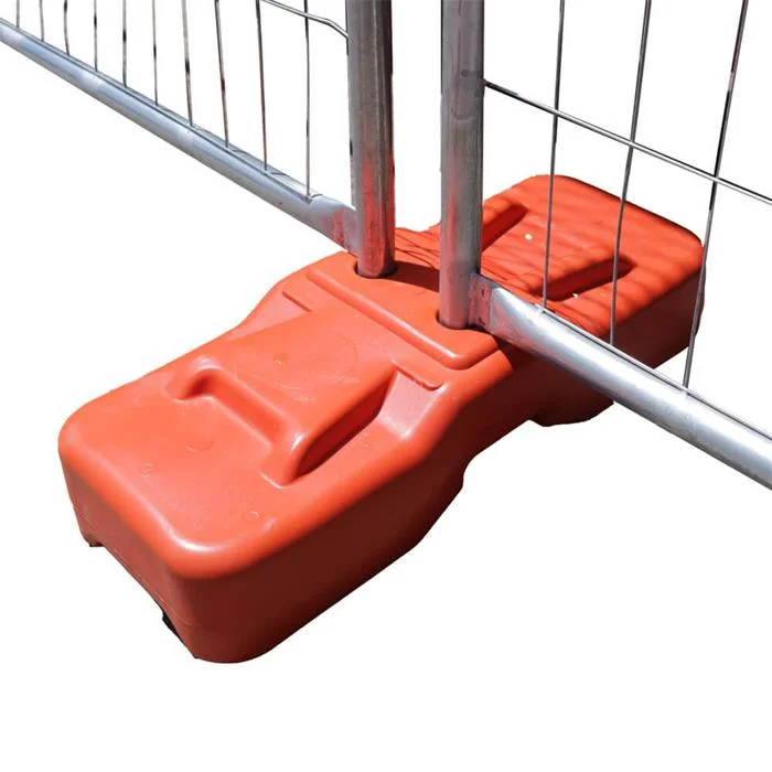 Temporary Fence Orange Plastic Foot H: 60mm, W: 220mm, D: 150mm