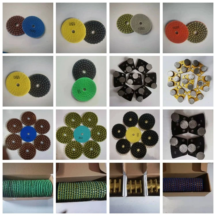 4 Inch D100mm Wet Polishing Pads 6mm Thickness Grinding Disc Resin Pads for Concrete and Terrazzo Floor