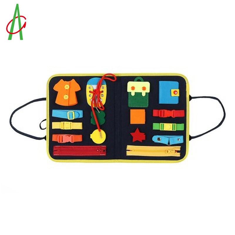 Double-Sided Printed Portable Children&prime; S Clothing Life Training Board Felt Busy Board Custom Processing Felt