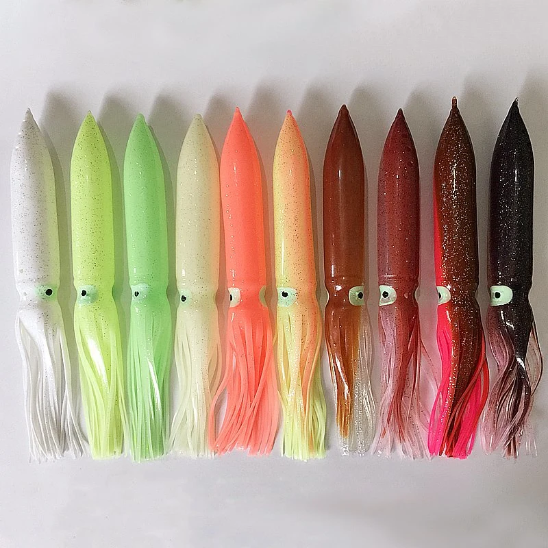 Multiple Colors 30cm Trolling Lure Soft Plastic Octopus Skirt Baits