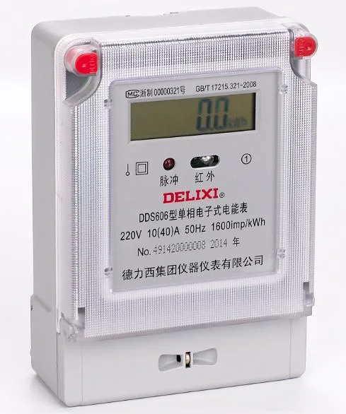 Delixi Electric Brand Dds606 Analog Display monofásico Electric Digital Medidor de potência