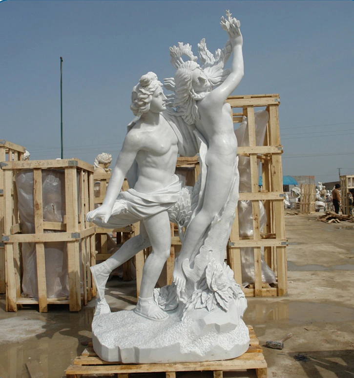 Hot Sale Garden Decoration Stone Carving Life Size Beige Marble Greek Warrior Stone Statues Sculpture