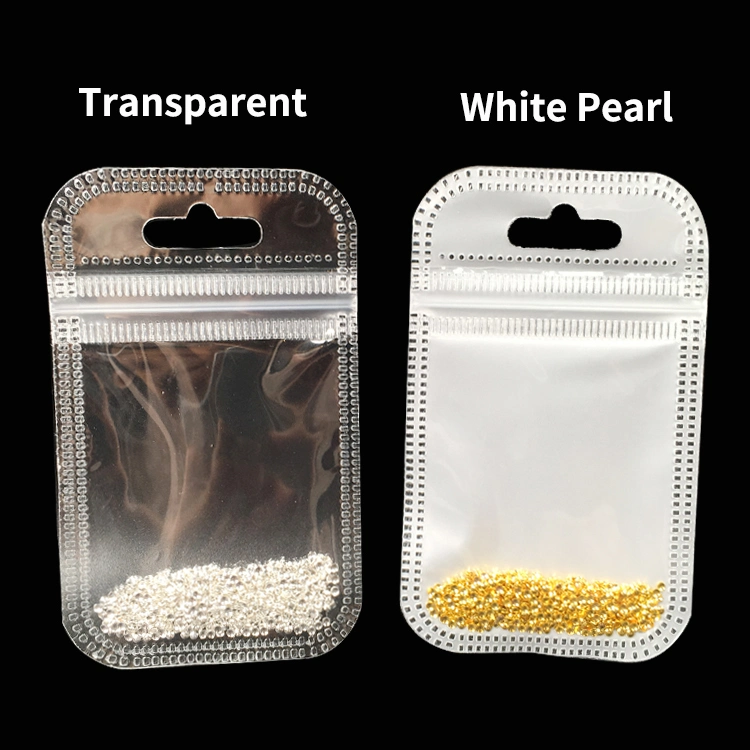 Factory 55*90mm High Transparent White Colours Mini Plastic Small Ziplock Bag