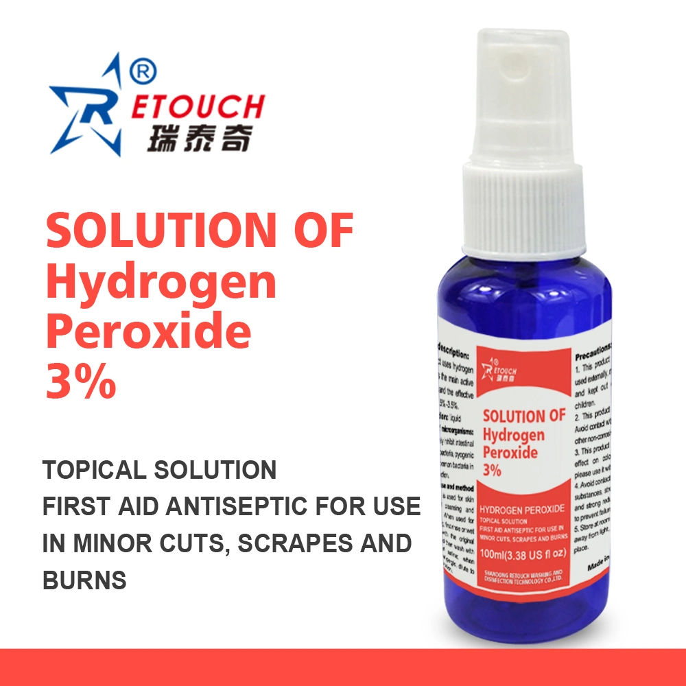 100ml 3% Hydrogen Peroxide Solution for Topical Skin Disinfection/Food Grade Colorless Liquid