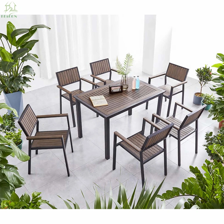 Morden Patio Garden Furniture Wooden Table and Chair Used Teak Wood Dining Set Outdoor Furniture