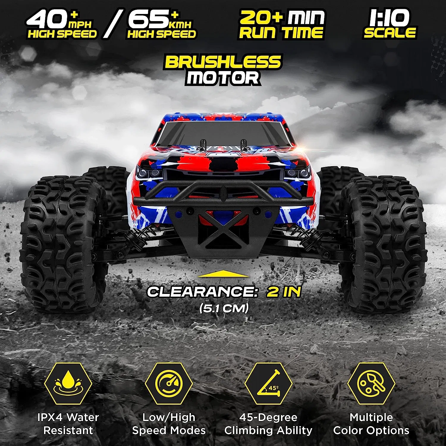 Education Toy Battery-Powered Hobby Grade Waterproof Monster RC Truck Fast RC Car