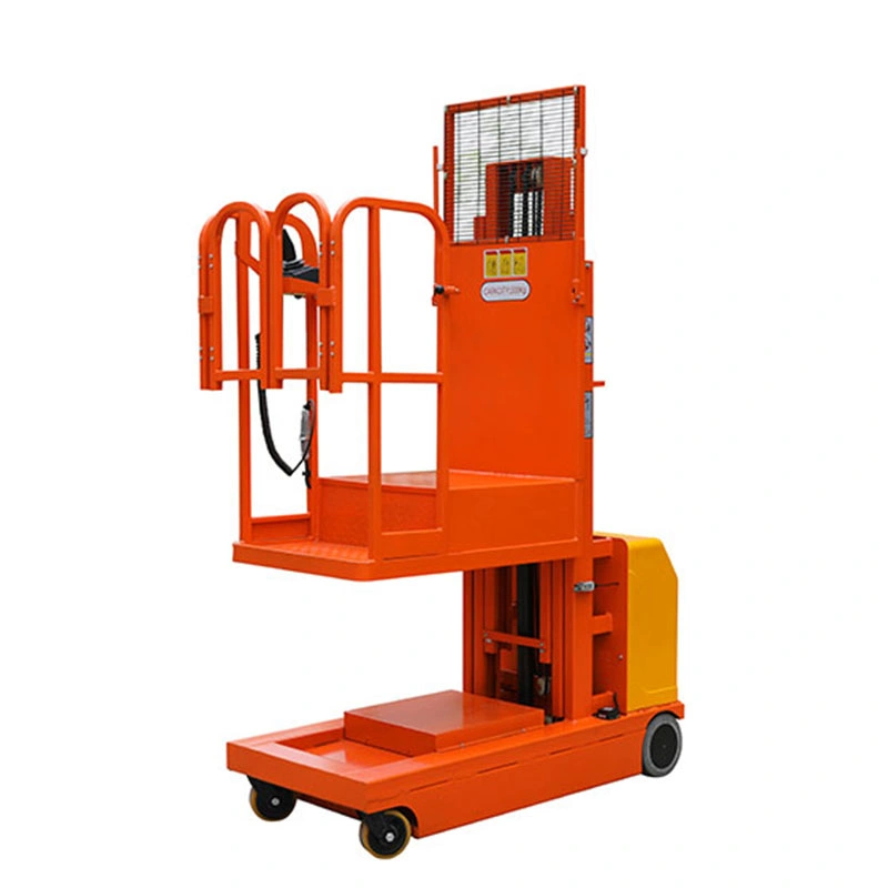 300kg Loading 4m 5m Warehouse Goods Picking Platform Battery Power Electric Aerial Stock Order Picker Price