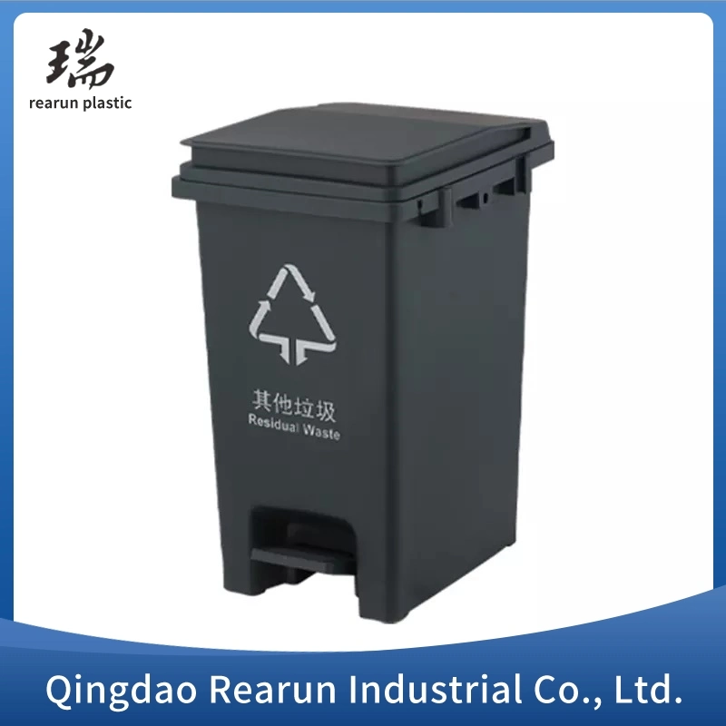 Customized Color Large Outdoor Public Recycling Trash Can Pedal Plastic Trash Can