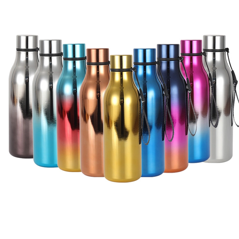 Hot Sale 500ml Powder Coated Stainless Steel Vacuum Business Flask Bottle Cup Travel Sports Glitter Water Bottles