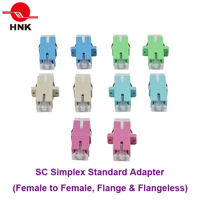 Sc Duplex Multimode Om3 Standard Plastic Fiber Optic Adapter