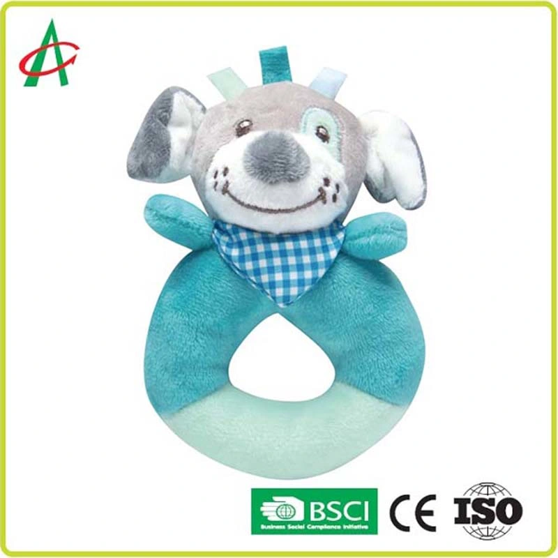 BSCI Factory Custom Soft Plush Infant First Rattles Stuffed Toys