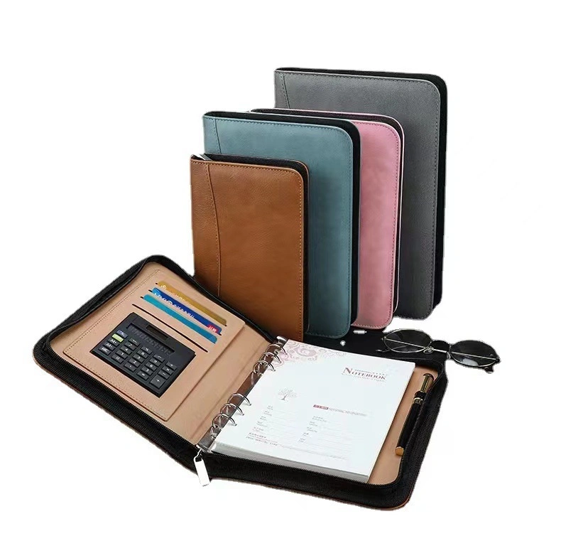 Leahter Business Elastic Paper Agenda Notebook Business Notebook