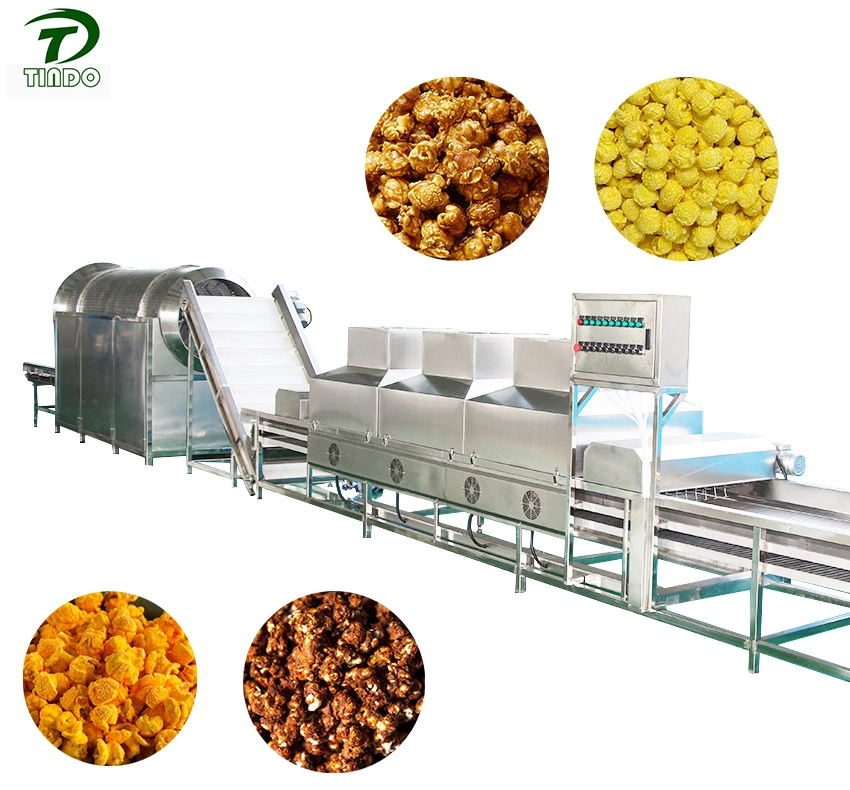 Industrial Commercial Popcorn Making Machine Auto LPG Gas Heating Popcorn Maker Price