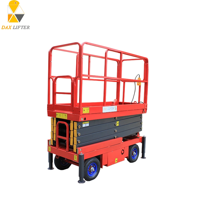 China Supplier Safe Strong Struture 12-18m Semi Electric Scissor Lift Trolley