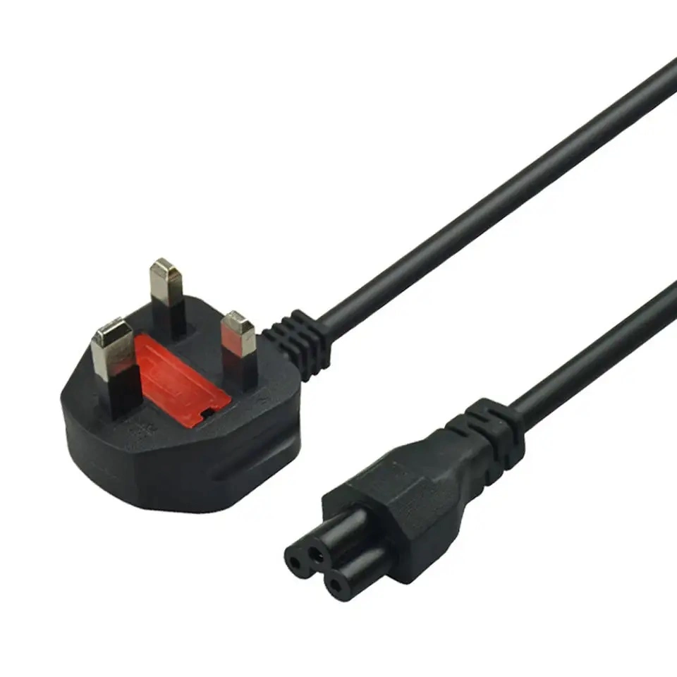 High quality/High cost performance Black Power Cord 1.5m 1.8m 3 Pin Plug Power Cable Power Supply Cable for Computer