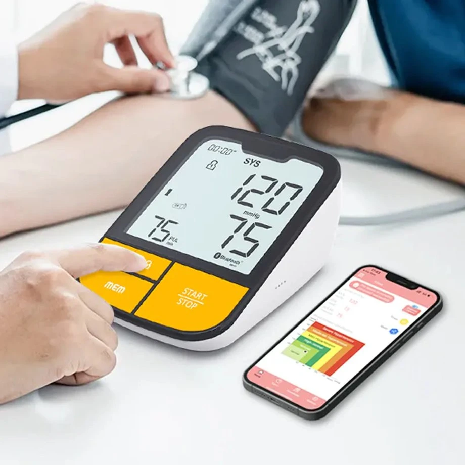 Enhanced Rechargeable Digital Arm Blood Pressure Monitor with Extra LCD Display