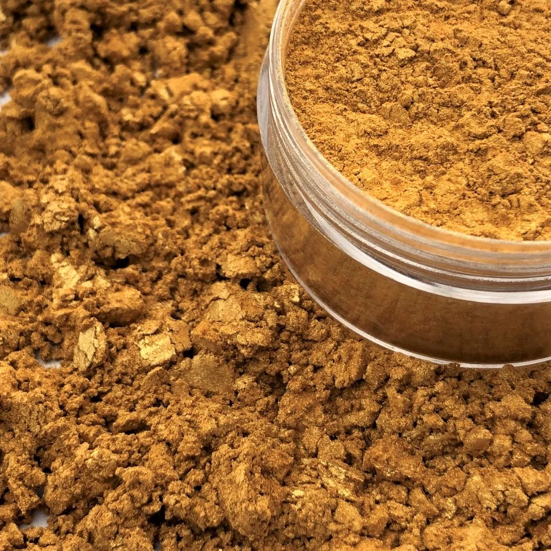 Les pigments perlés P826 Gold Luster Les effets de l'or Satin pour revêtement de poudre de mica en plastique 326