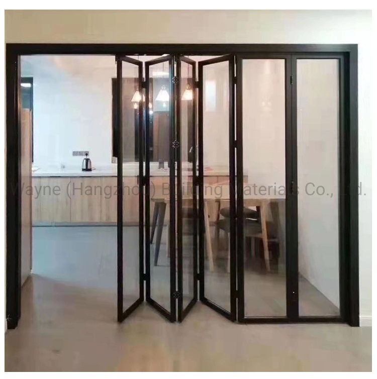 precio de fábrica china cocina Salón utilizar vidrio interior puerta plegable de corredera