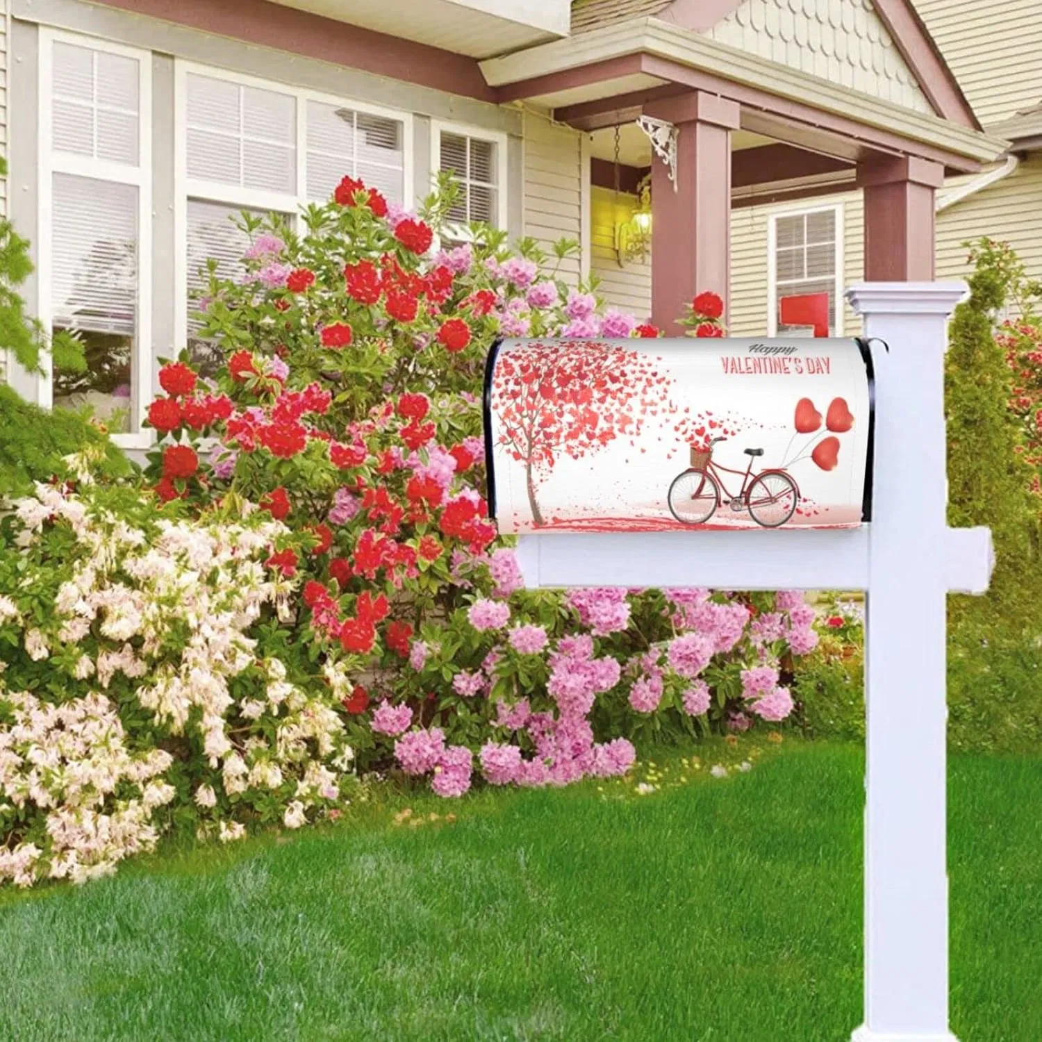 Custom Mail Box Cute Corgi Dog Flowers Mailbox Covers Magnetic Letter Post Box Cover Mail Wraps Garden Decorations