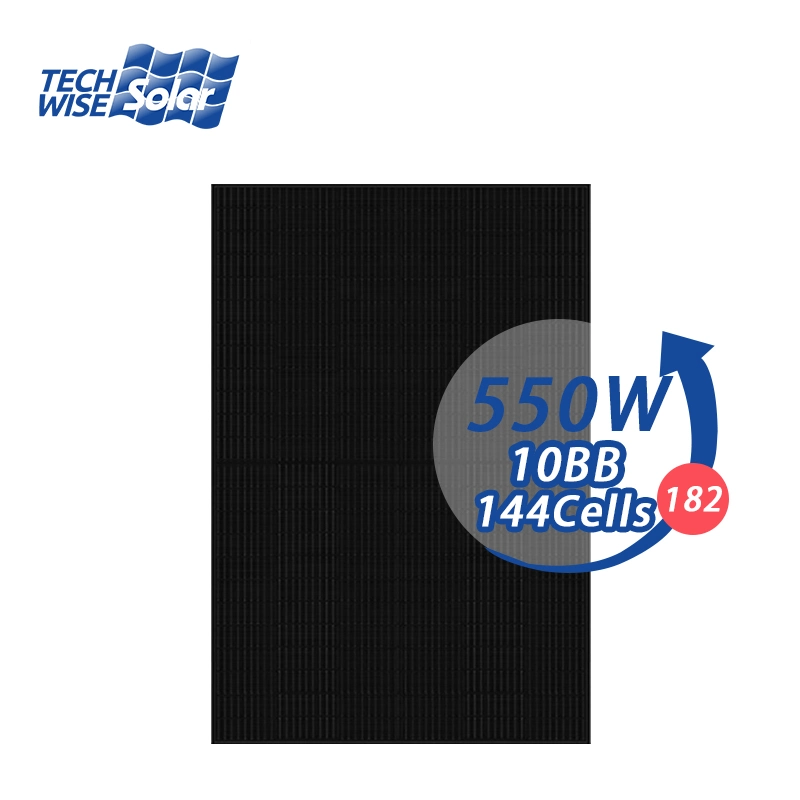 Compre Painéis Solares Diretamente da China Painel Solar Totalmente Preto Tudo Preto 540W 545W 550W Módulo PV Preto.