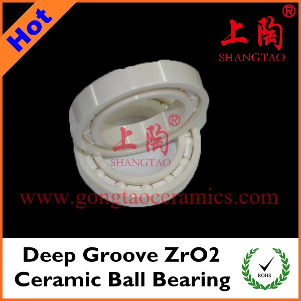 Deep Groove Zro2 Ceramic Ball Bearing