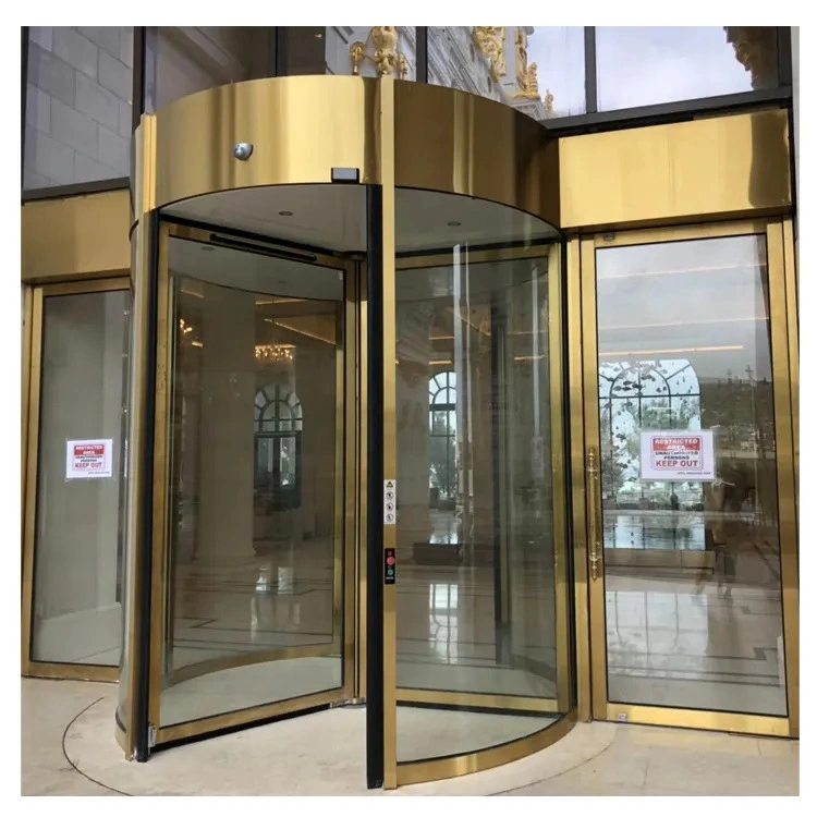 Modern-Style Aluminum Metal Alloy 2 Wing 3 Wing Automatic Revolving Doors