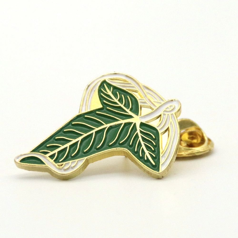 Sports Carnival Zinc Alloy Enamel Badge/ Soft Enamel Pins/ Epoxy Logo Modern Metal Name Souvenir Leaf Flower Lapel Pin