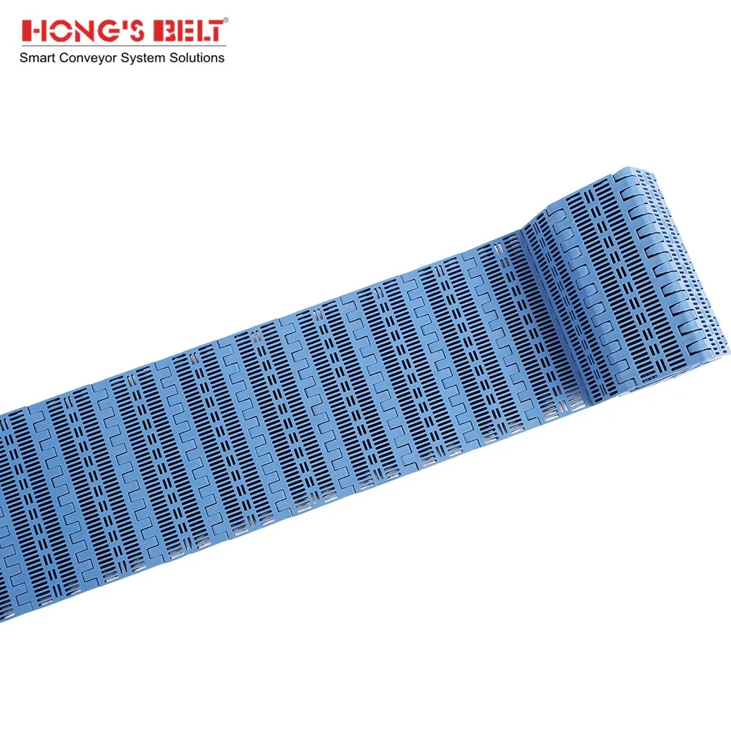 La parte superior de plástico perforado Hongsbelt Modular Transportador de cinta transportadora de la correa de plástico