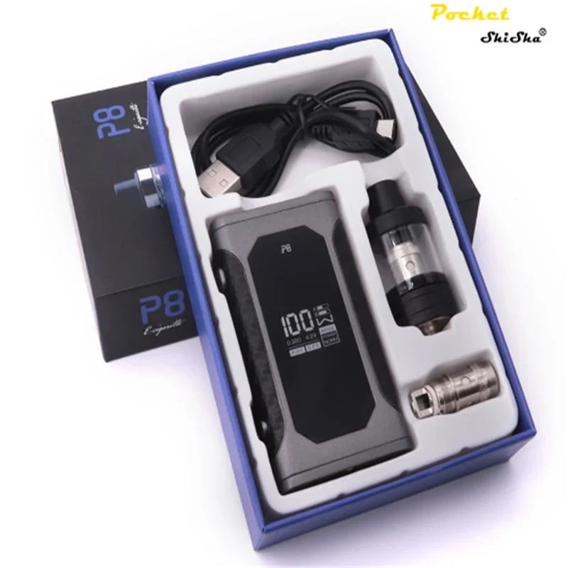 P8 100W Vape Starter Kit 2000mAh Batterie 3ml 0,5ohm Zerstäuber Tank Elektronische Zigaretten Fashion Box Mod Ecig