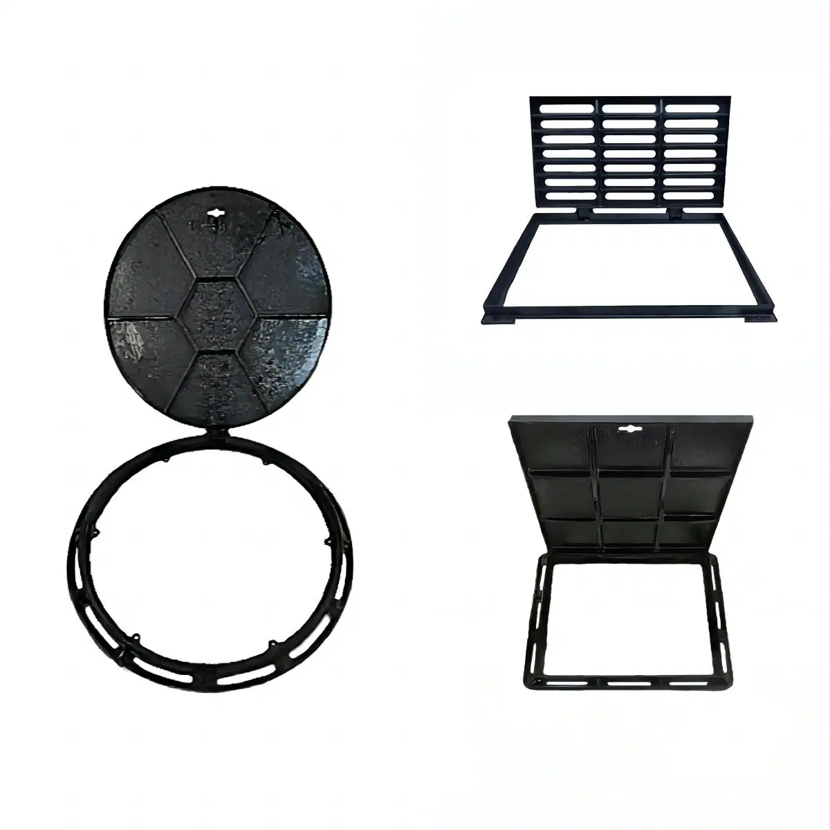 Round and Square Double Manhole Cover/Grate with Frame Factory Price