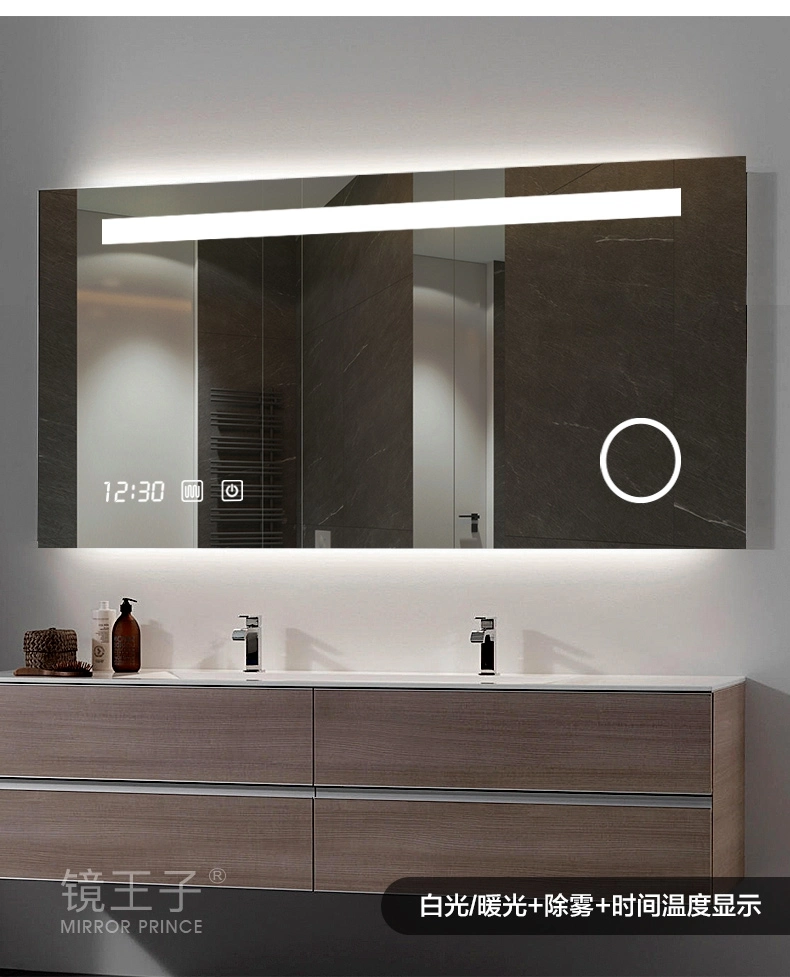 Espejo decorativo Mayorista/Proveedor Magnify espejo de maquillaje con iluminación Android espejo de pared con Luces LED para baño