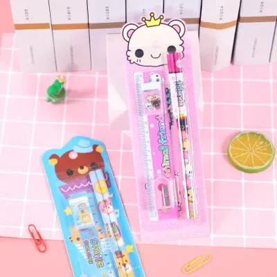 Very Cheap 5PCS Stationery Set for Promotion Kids and School