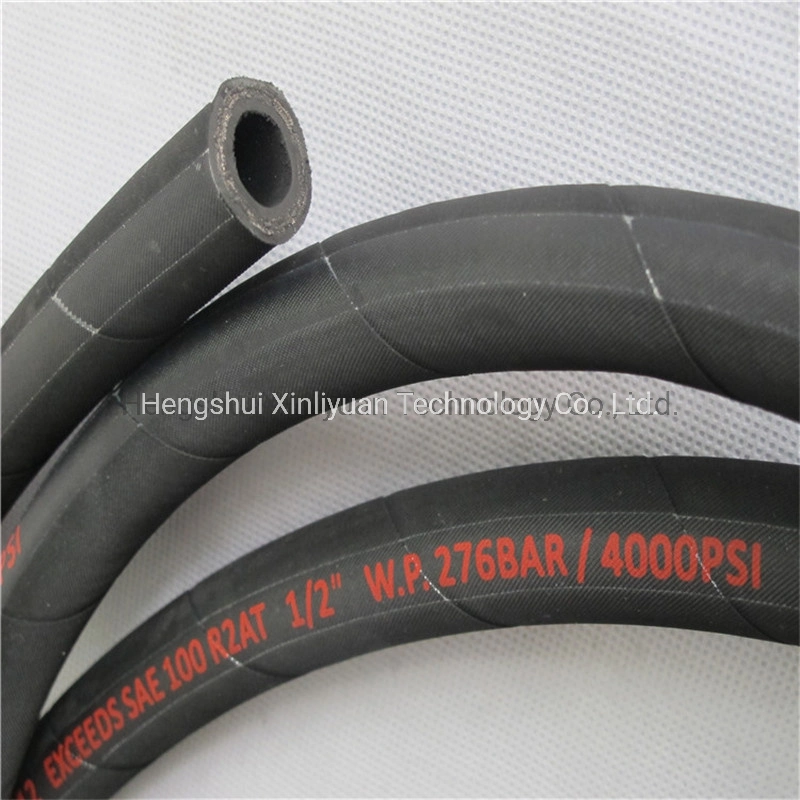 1/2 Inch R1at High Pressure Steel Wire Braided Hydraulic Rubber Hose