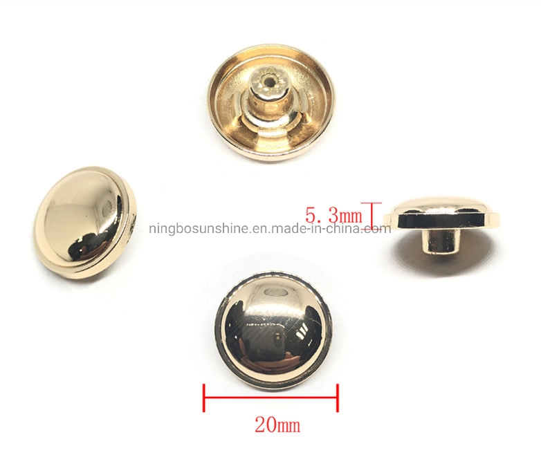 High quality/High cost performance  Zinc Alloy Shiny Gold Jeans Button