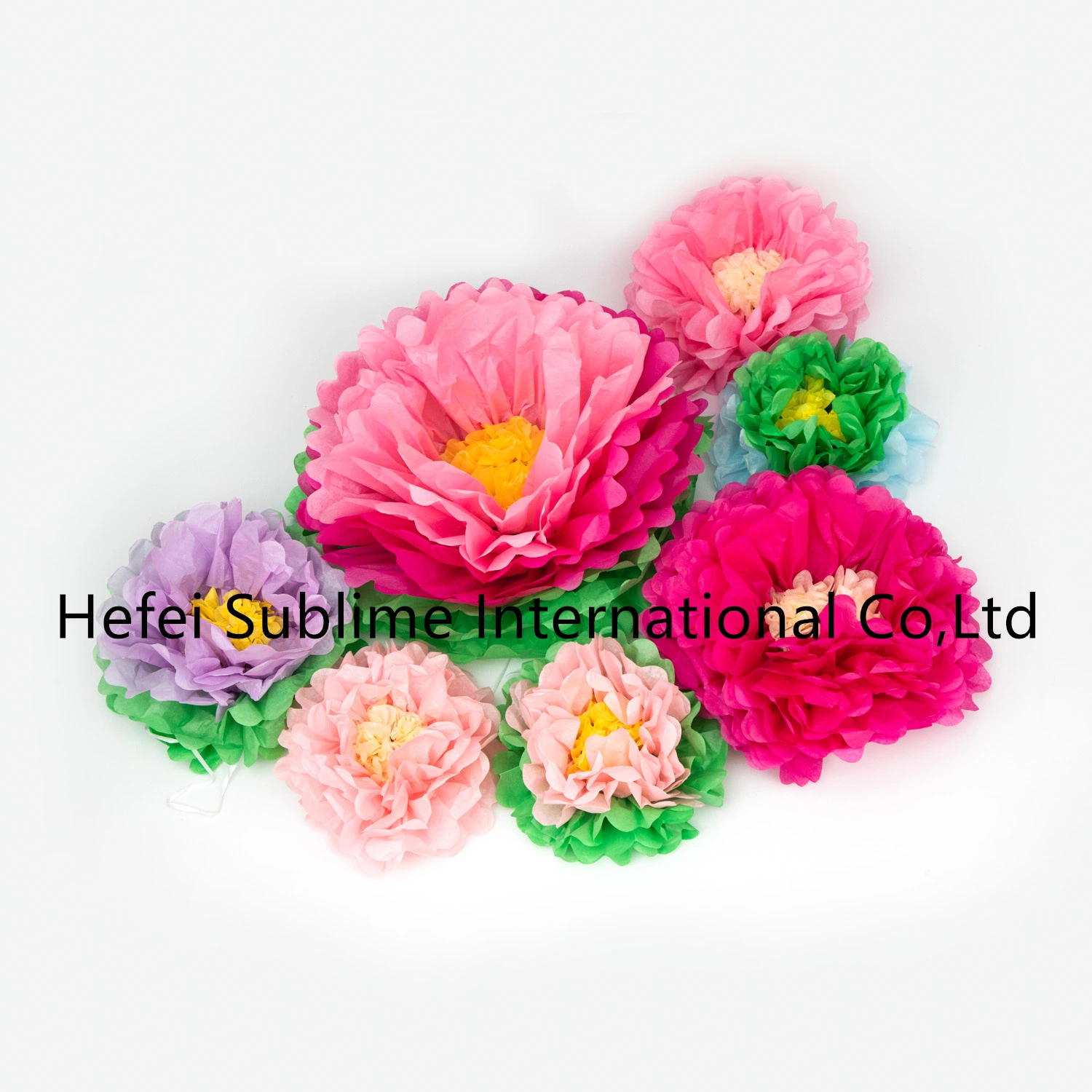 Fiesta de Bodas para colgar pañuelos de papel decorativo Flower Pom Pom Garland