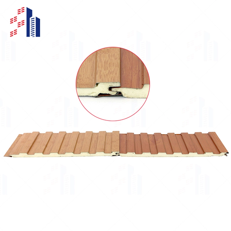 16mm 20mm Easy Installation Lightweight Metal Wall Board Decorative PU Sandwich Wall Panel for Exterior Wall