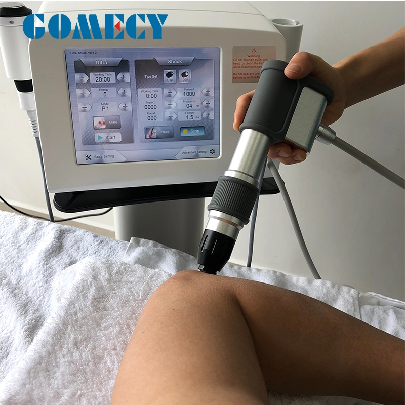 New Invention Therapeutic Ultrasound Shockwave Physical Therapy Machine with 2 Handles