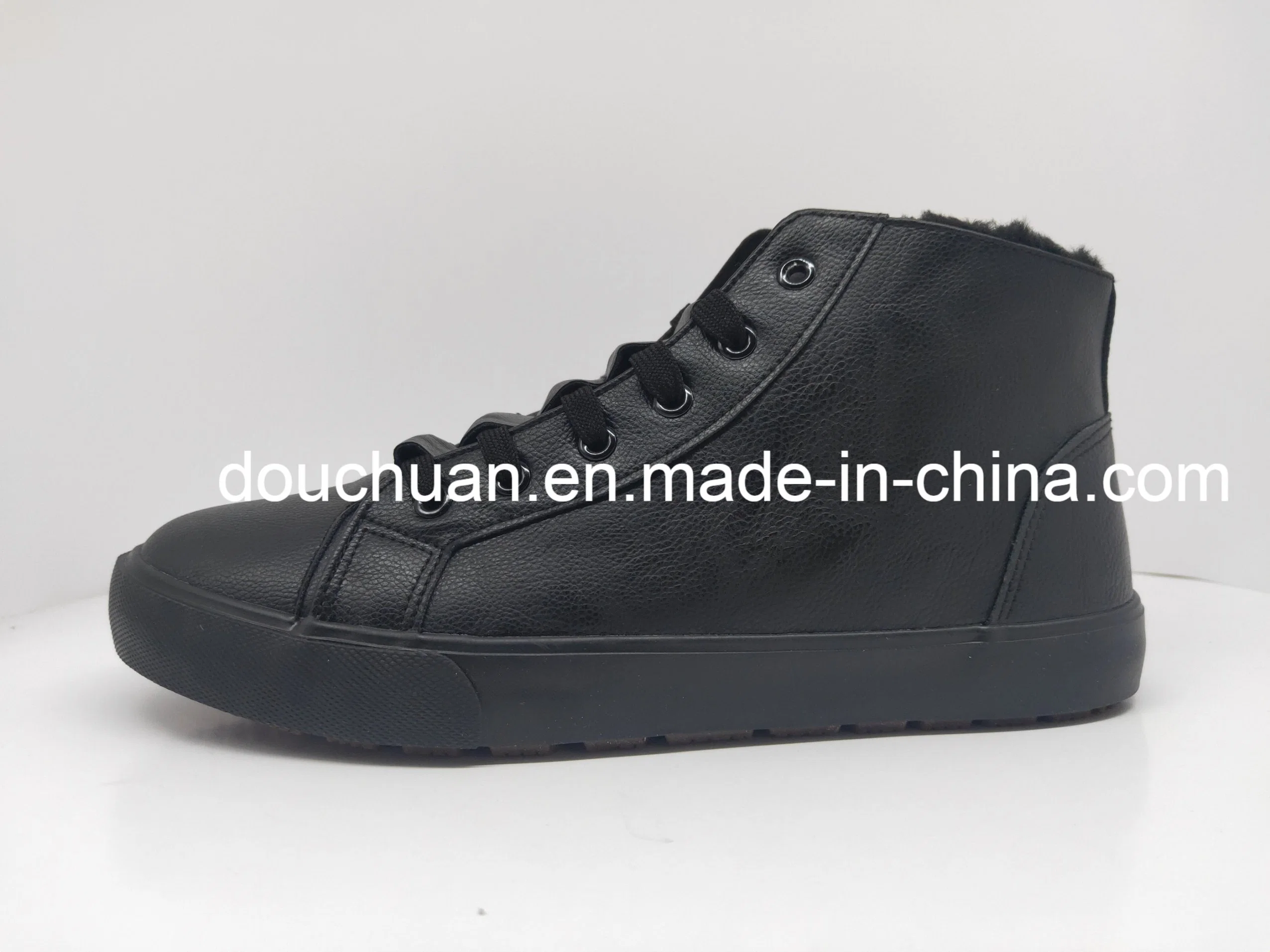 Men's High Top Leather Piush Shoes