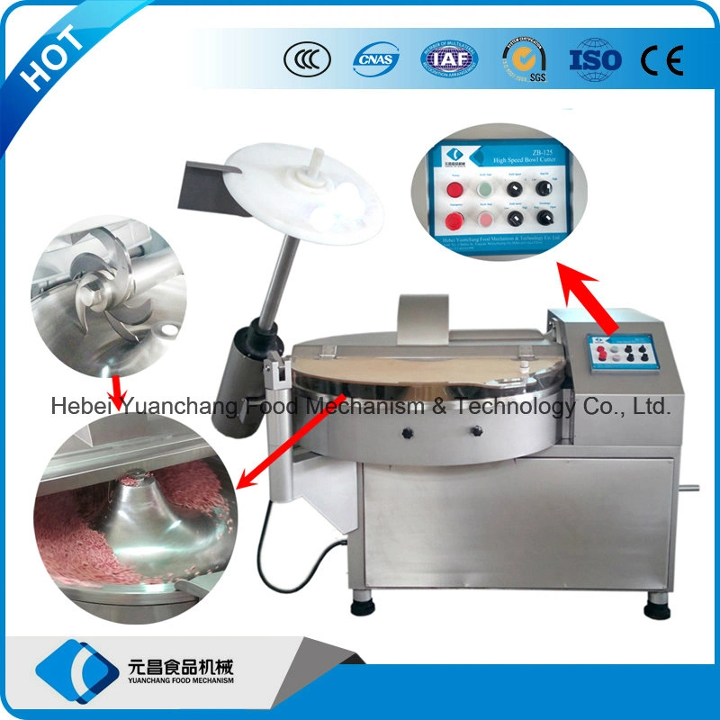 Zb-125 Commercial Meat Bowl Chopper Machine for Meat Cutting