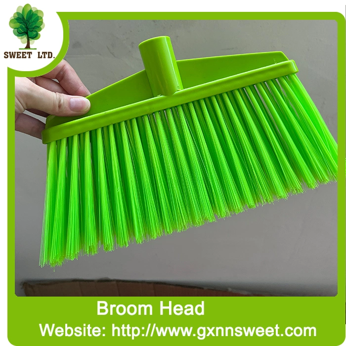 Cheap Soft Bristle Plastic Broom with Wood Handle Stick for Household Cleaning Tools