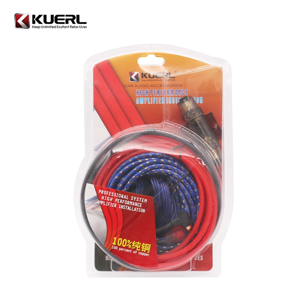 Populares juegos de cable de cobre puro, 100% de Cable de alimentación de Subwoofer 10ga amplificador de audio del coche Kits de Cableado